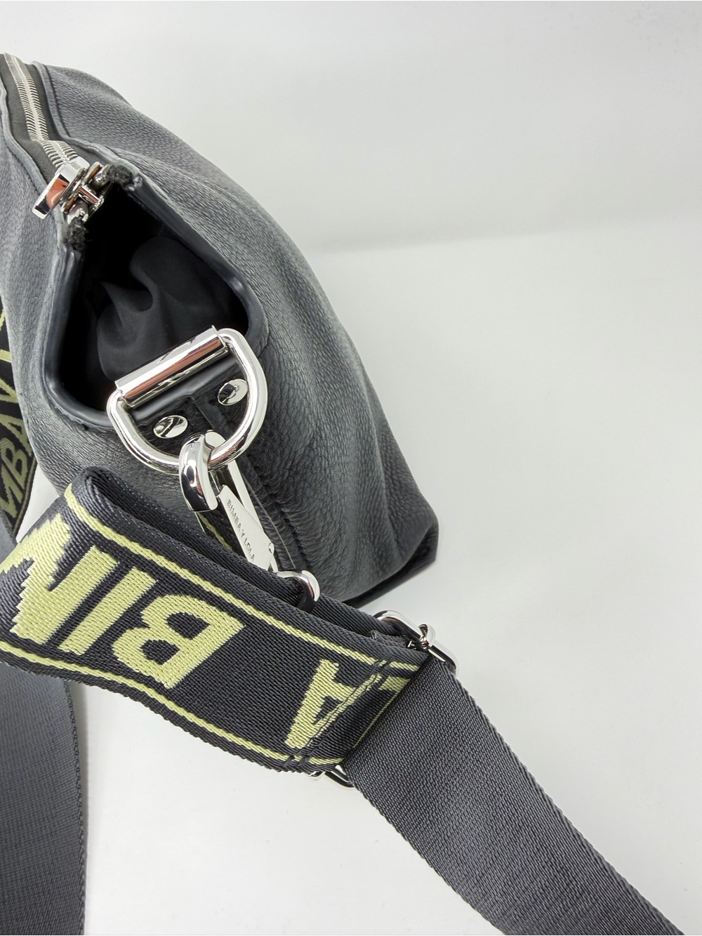 Bimba Y Lola Black Pebbled Leather Crossbody - Picture 5 of 6